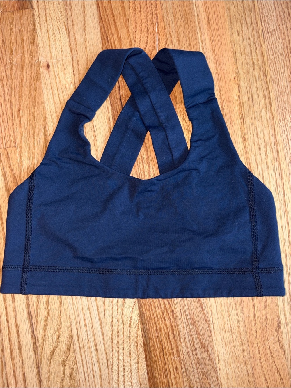 Lululemon size 4 Navy Blue Crisscross Back sports bra